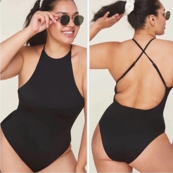 NWT Andie The Asbury One Piece Black Extra Large - Picture 1 of 6